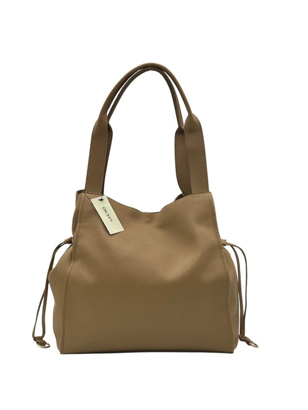 On 34th Beige Faux Leather Jyyll Large Solid Tote